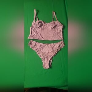  Savage x Fenty Floral Glow Lace Bustier Set